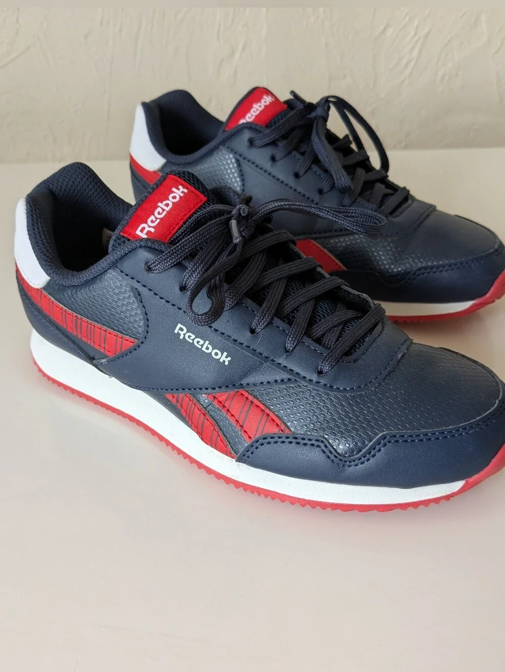 Reebok Kid's Royal Classic Jogger Navy Blue and Red Low-Top Sneakers Size 3